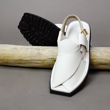 Dotted White ZALMI Chappal