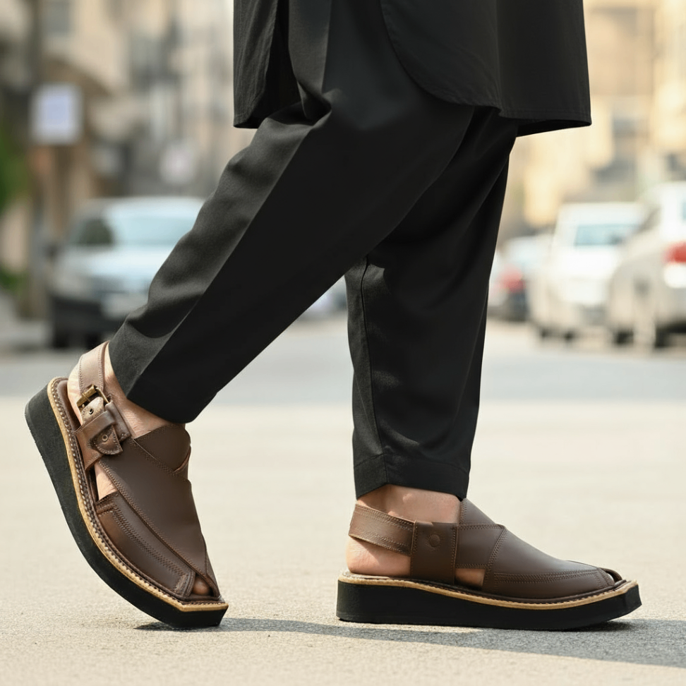 LIGHT BROWN KAPTAAN Chappal (KN-107)